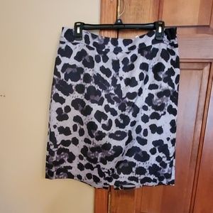 Banana Republic, animal print skirt, size 12